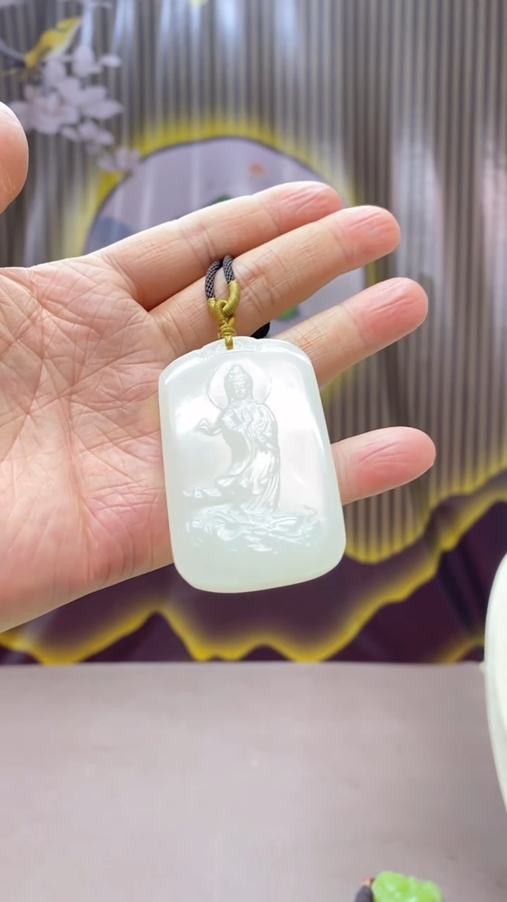 【闪购商品】和田玉颈饰未镶嵌御龙观音吊坠
