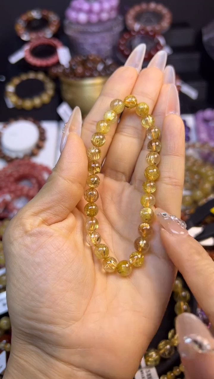 未镶嵌手串水晶金发晶7.1mm