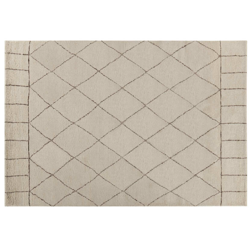 【7.8设计师专场】仿古白思乡手工打结地毯一 微瑕 不支持退换