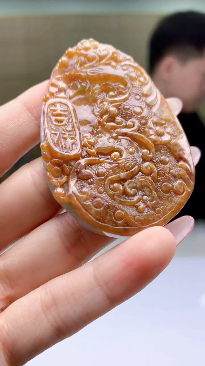 【闪购商品】定制翡翠未镶嵌4917ty-毛货挂件86