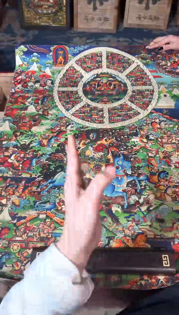 卷轴画龙妹的唐卡tk16