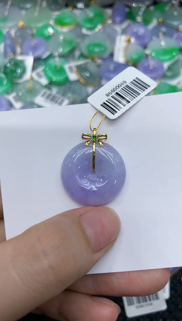 【闪购商品】翡翠颈饰18K金镶嵌1111111111