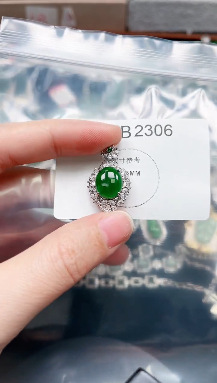 【闪购商品】翡翠颈饰未镶嵌赠皮绳2306 