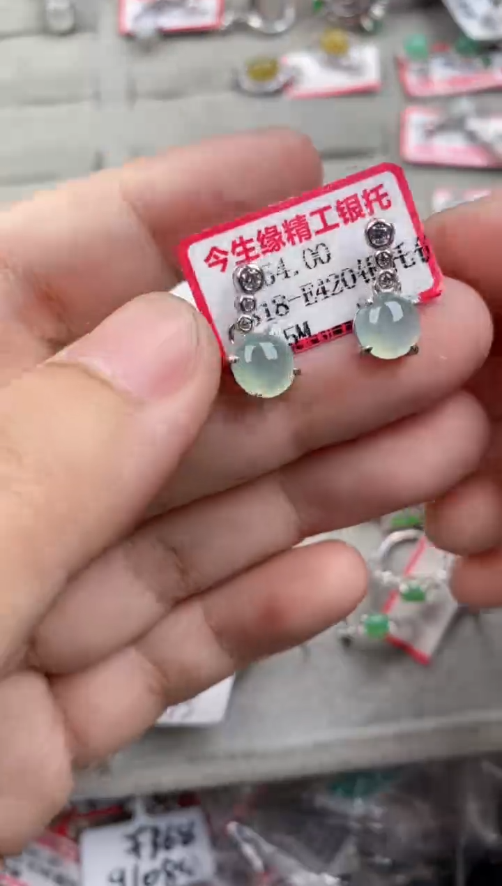 银S925镶嵌戒指翡翠1616     7