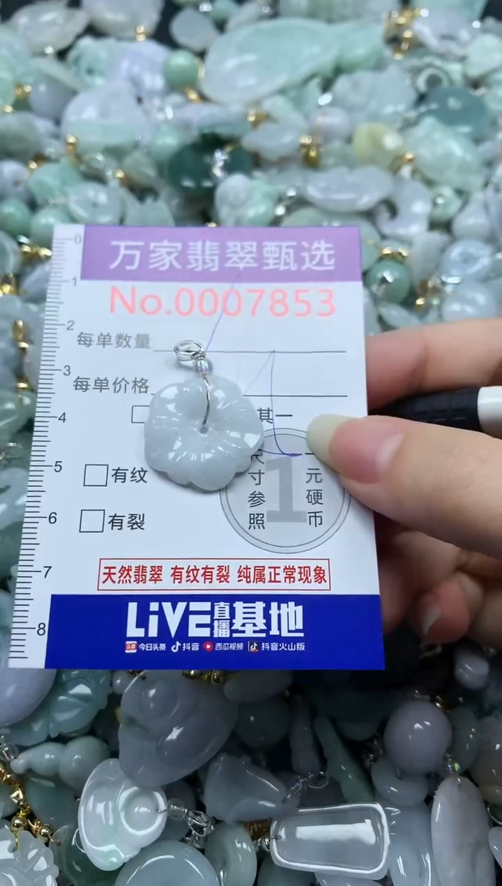 吊坠(不含链)未镶嵌翡翠7853