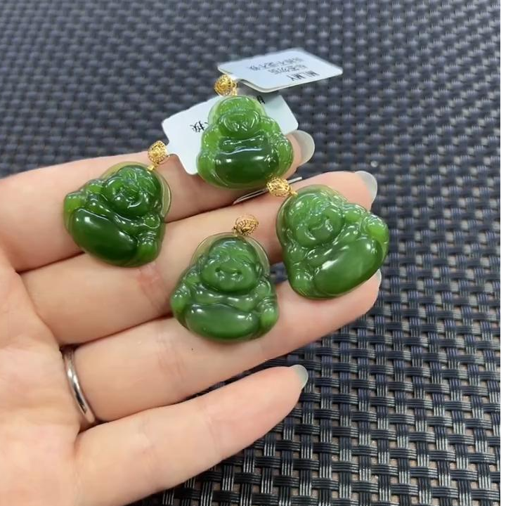 18K金和田玉佛公挂件 多样性发1件（不带链) JYLX183（尺寸22+）