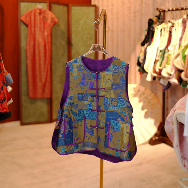 【紫骏】喜悦质造新中式国风气质时尚复古新中式马甲