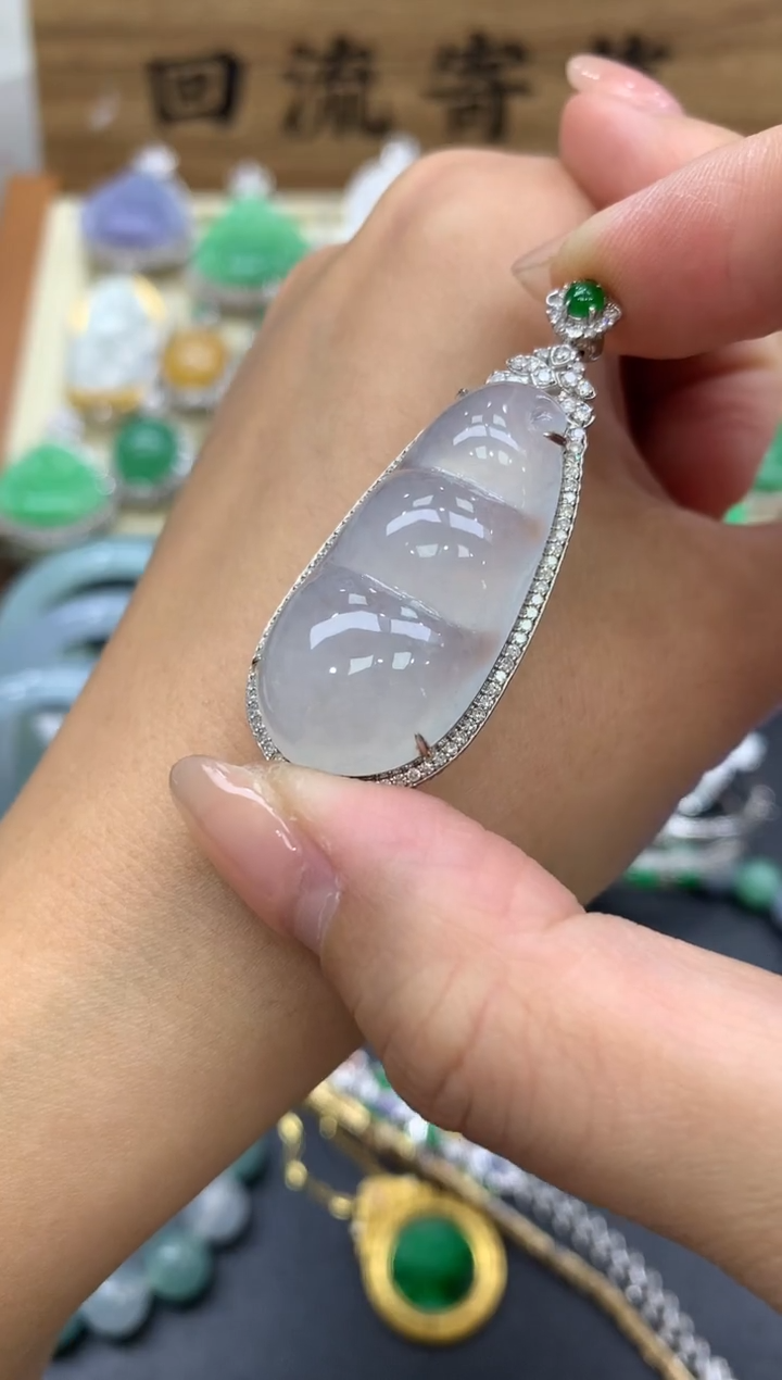 【闪购商品】翡翠颈饰18K金镶嵌397-中国好珍宝