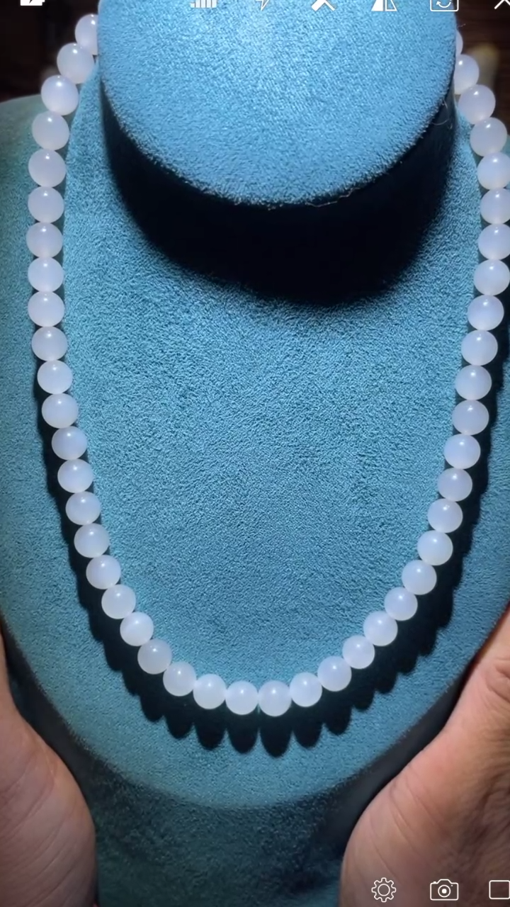 【闪购商品】和田玉XY未镶嵌圆珠珠链女士款