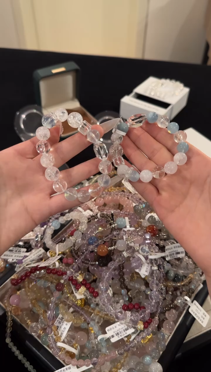 水晶手链合金白阿赛x1489