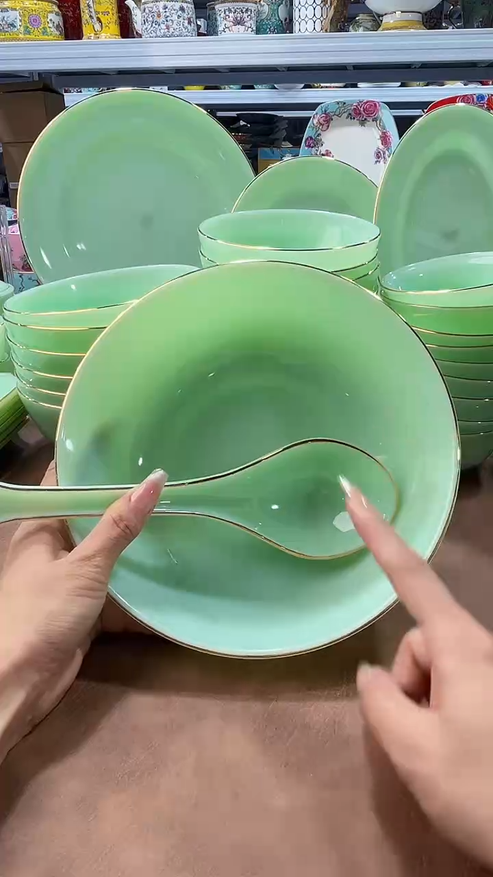 玉瓷汤碗1个汤勺1个景德镇陶瓷