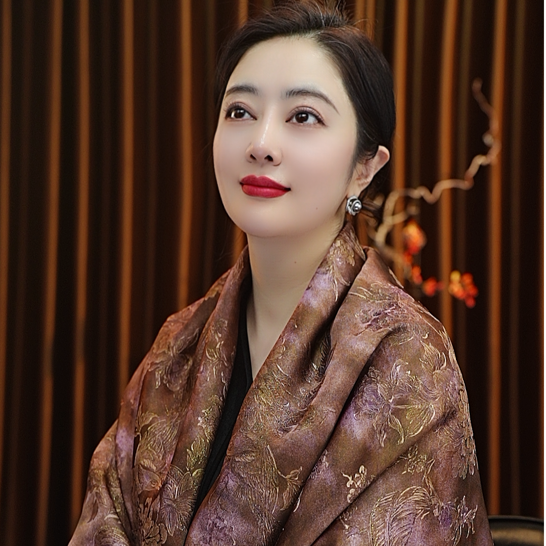 【琼芳】135*135通金老料6A高货大方巾四季款国风女士围巾丝巾披肩
