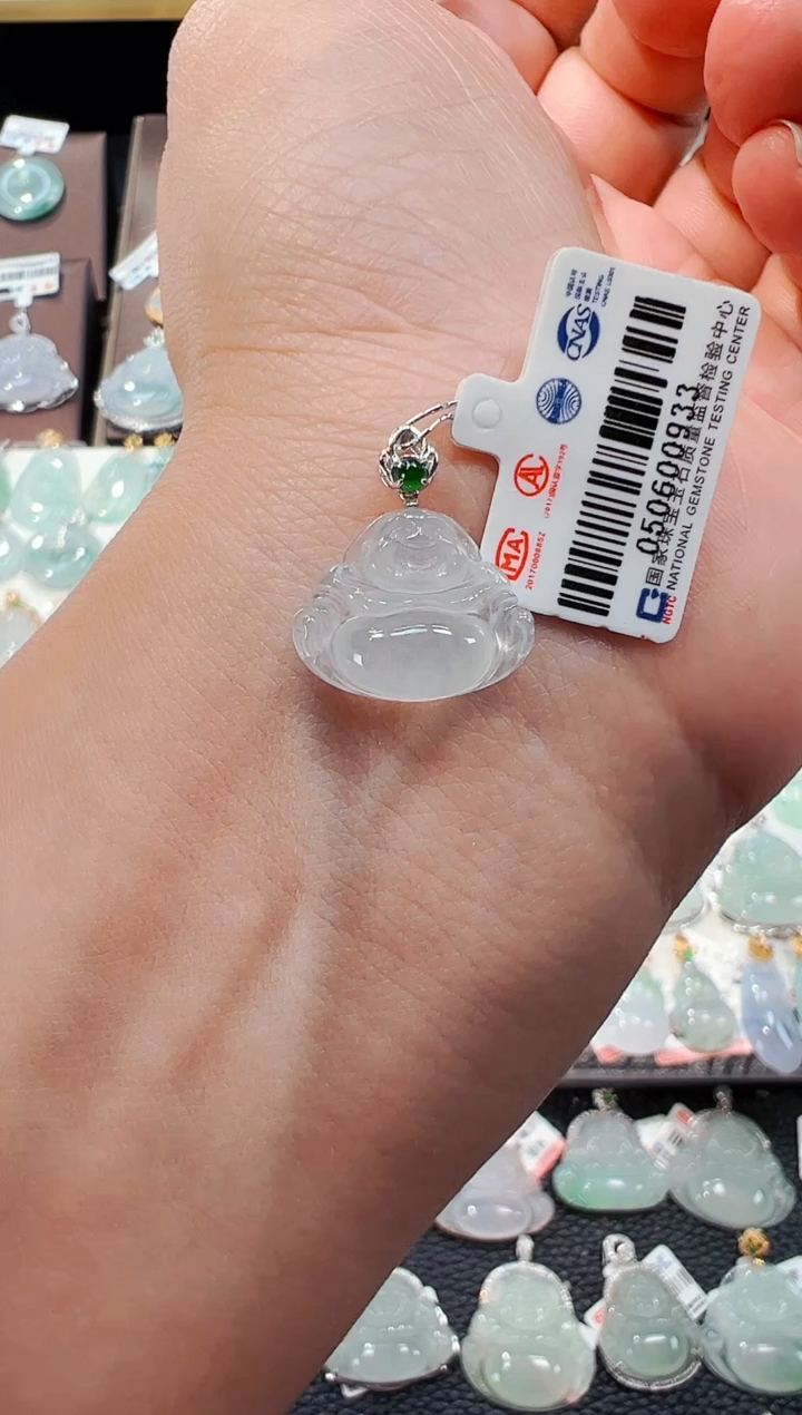 【闪购商品】翡翠吊坠(不含链)18K金镶嵌佛公吊坠933