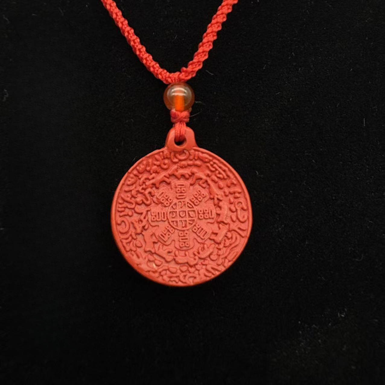含辰砂工艺品2025朱砂平安扣吊坠