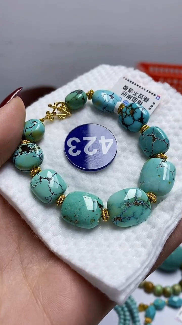 【闪购商品】绿松石手链银S925镶嵌423