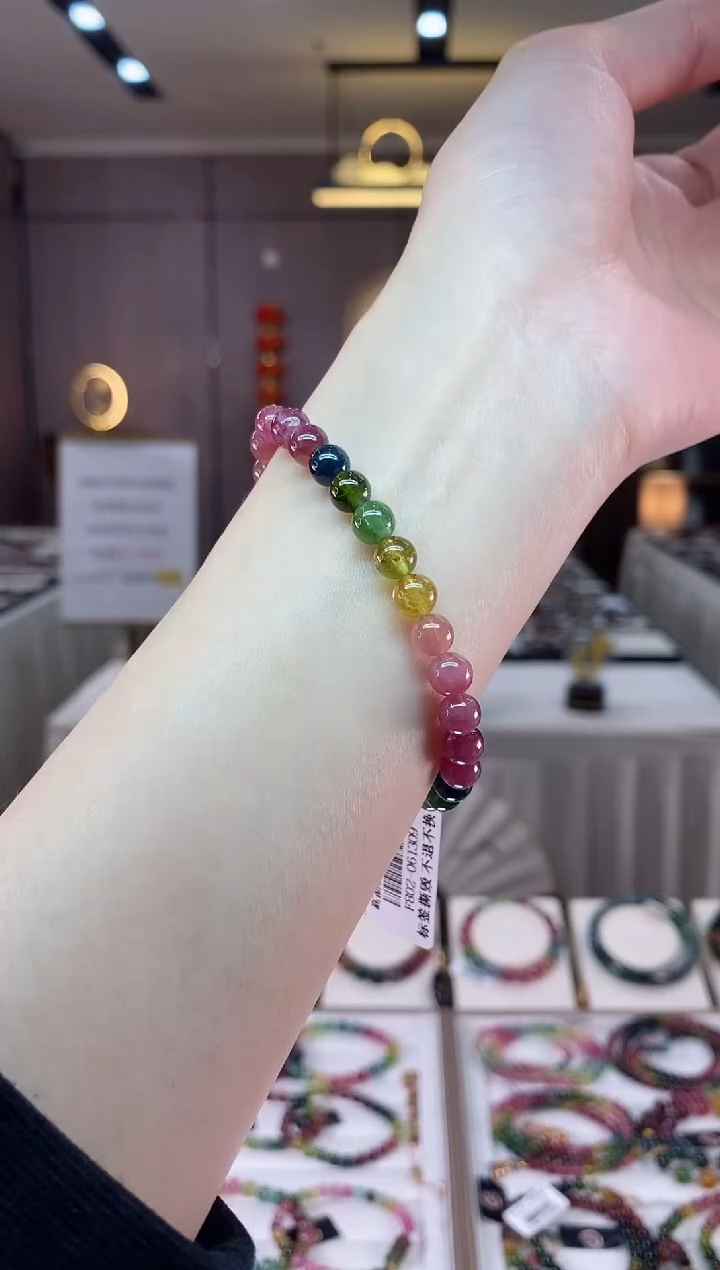 【闪购商品】碧玺单圈手串6mm+未镶嵌一物一证dan