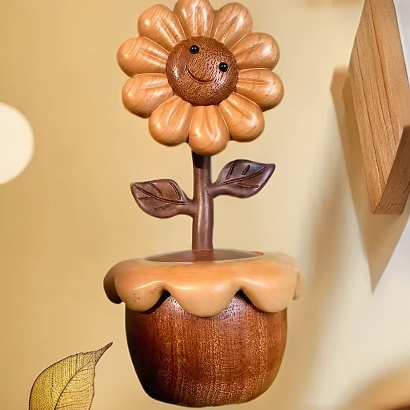 沐沐的房间可爱太阳花音乐盒摆件