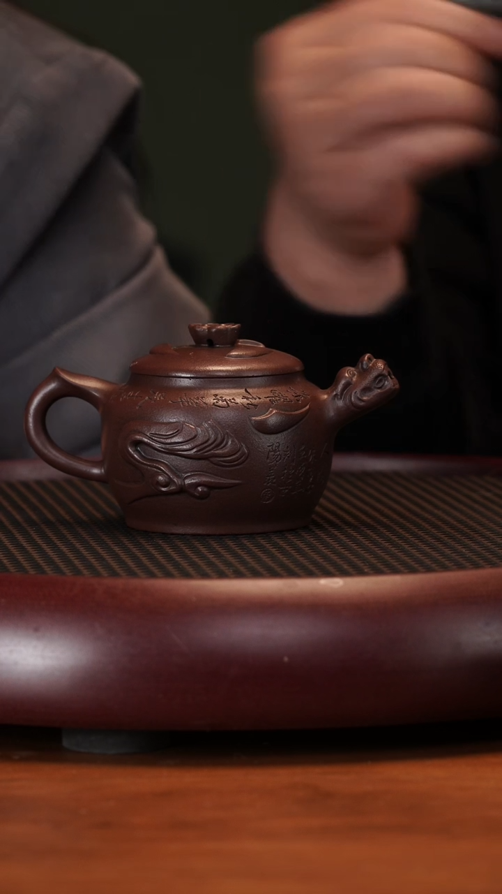 【闪购商品】紫砂茶壶2-77ZXH小云龙老紫泥180cc