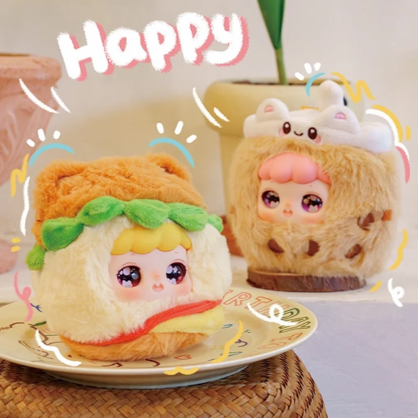 大漂亮最新IP首款Nina•妮妮-今天吃什么系列毛绒盲盒公仔挂件