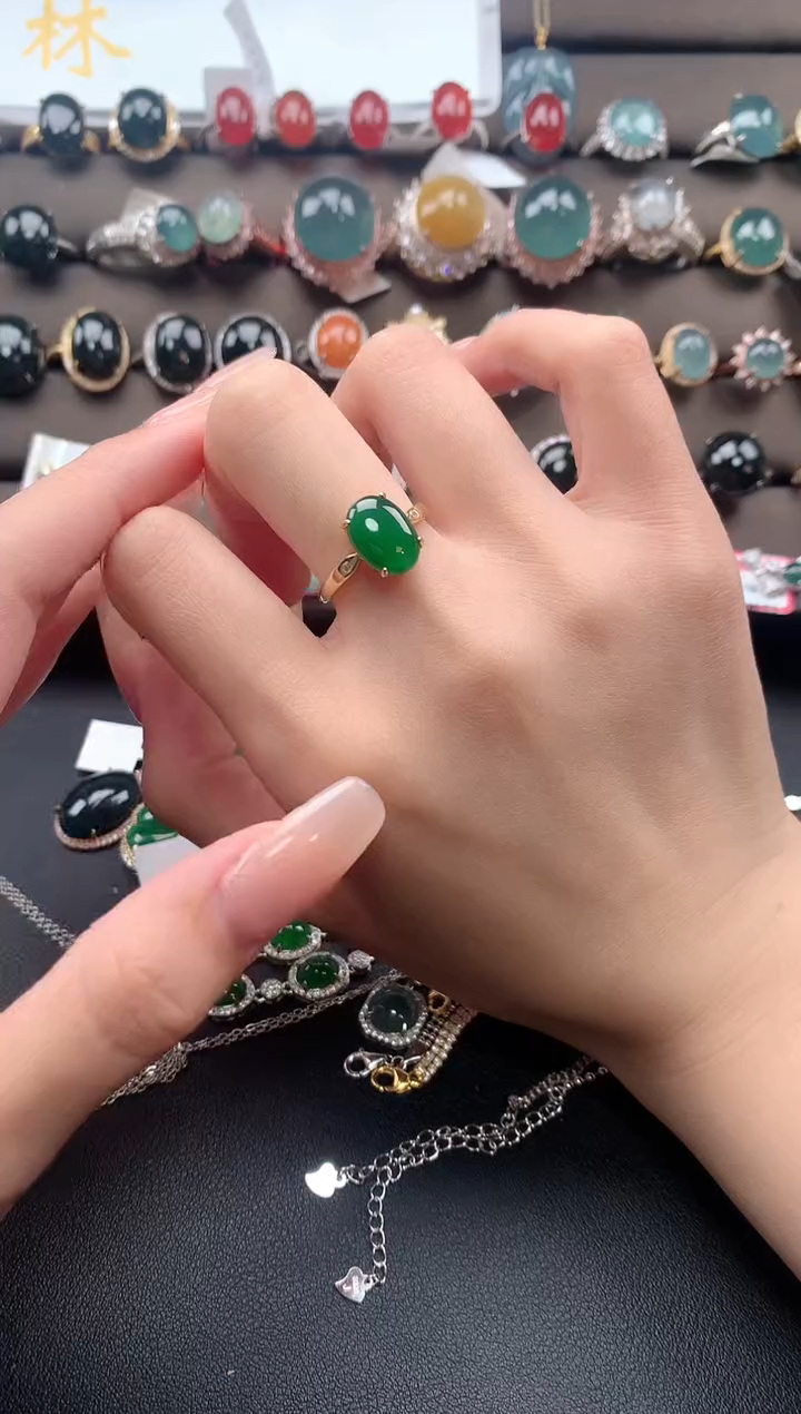 【闪购商品】翡翠戒指银S925镶嵌12123121