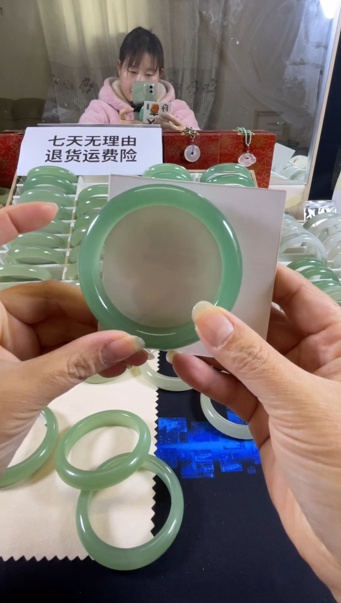 未镶嵌手镯东陵石56圈