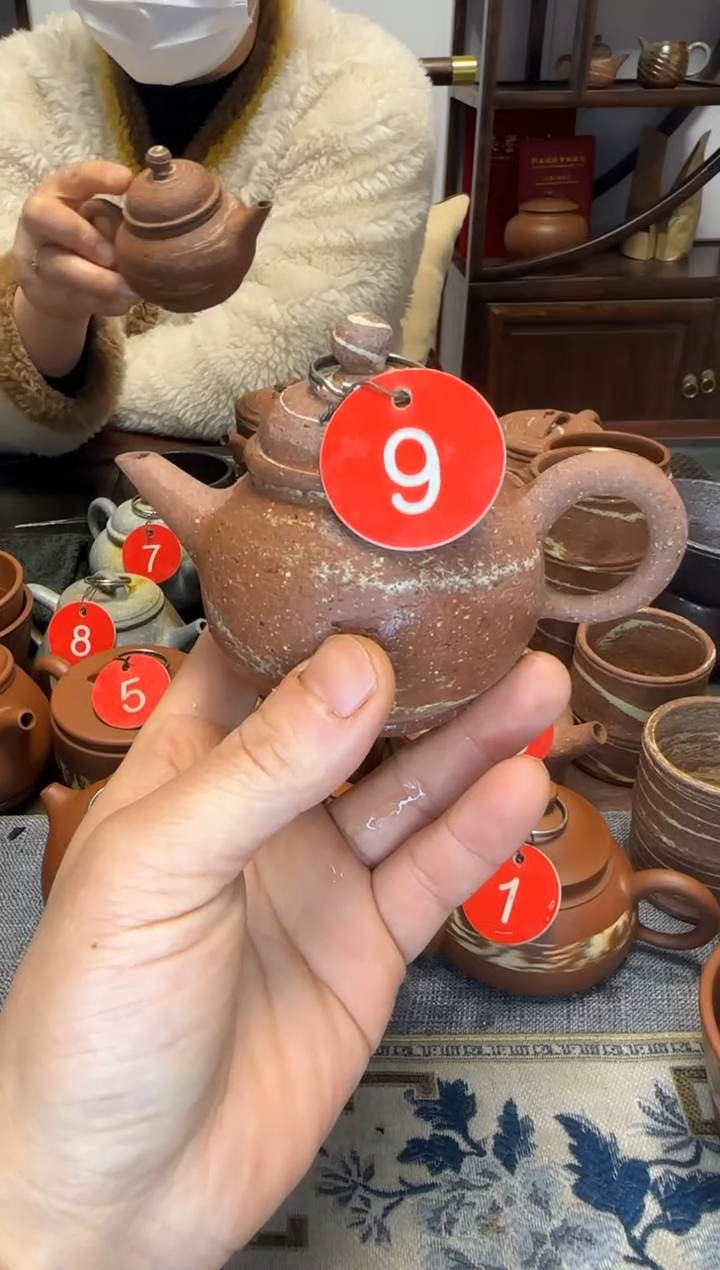 泥塑粗陶水平壶150CC全手工