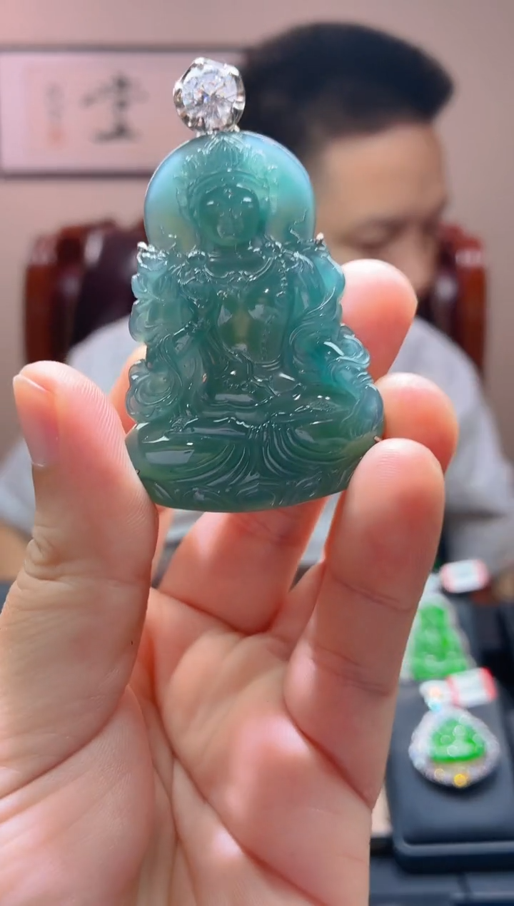翡翠挂件未镶嵌天然A货翡翠未镶嵌F0