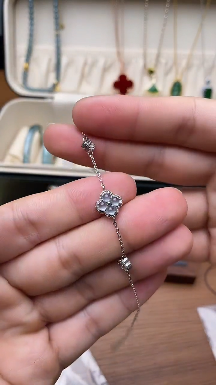 银S925镶嵌手链翡翠手链