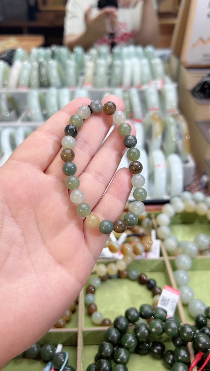 未镶嵌手串和田玉若羌料的吧手串卡8