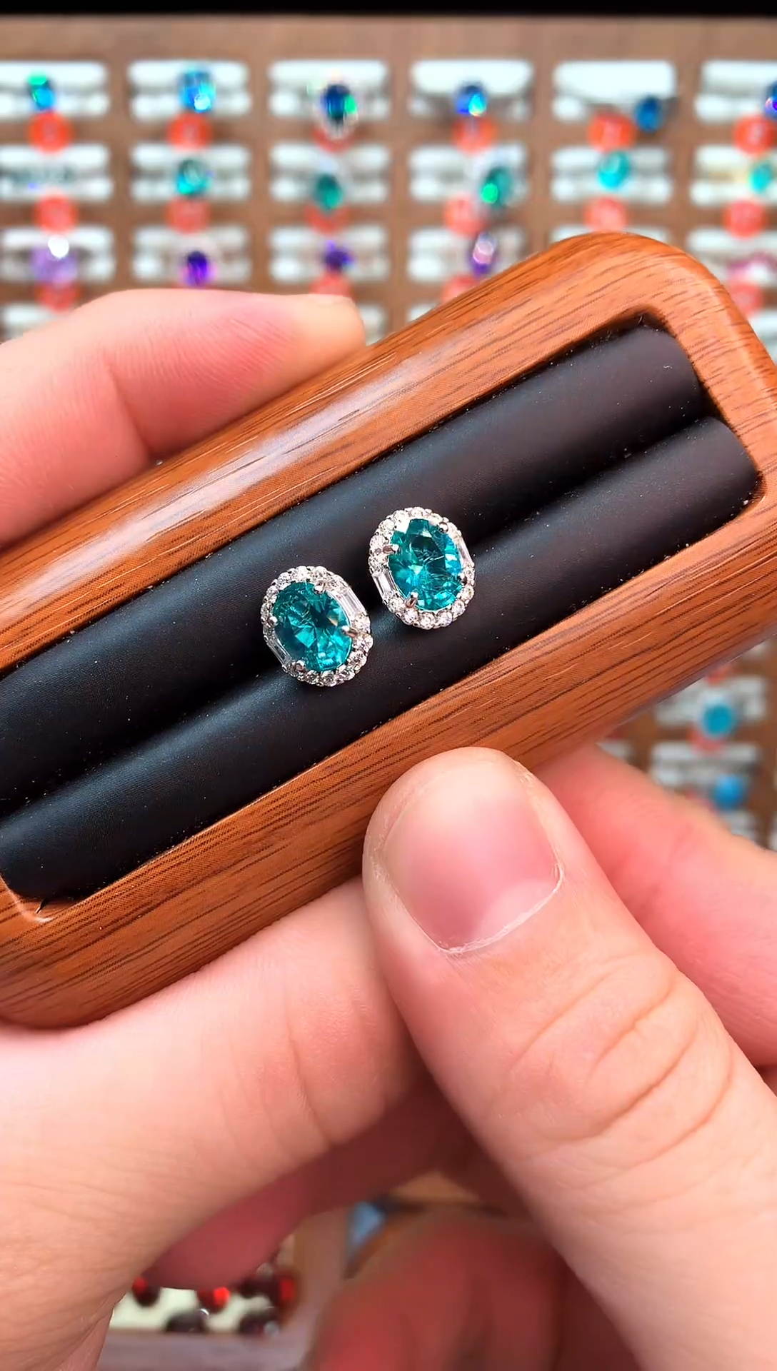 银S925镶嵌耳钉碧玺......