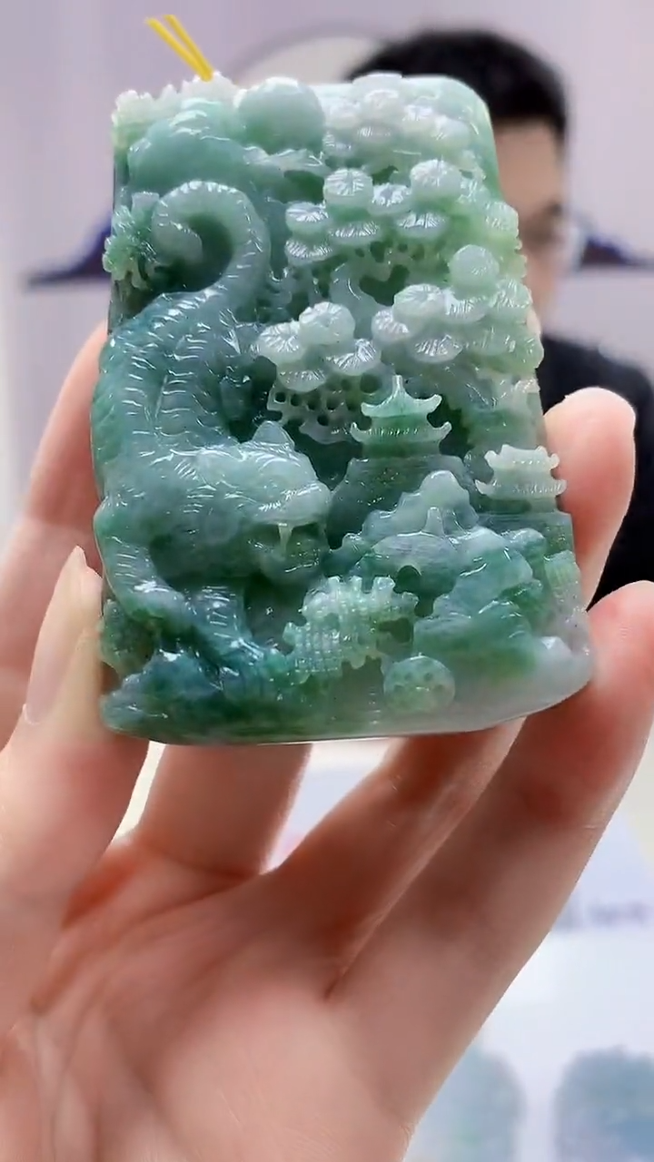 【闪购商品】定制翡翠未镶嵌5153zm-毛货挂件虎牌153