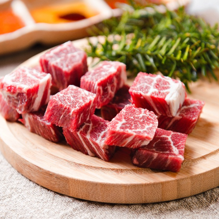 呼伦贝尔大草原草饲散养牛肉粒 鲜切牛肉丁 牛肉粒 