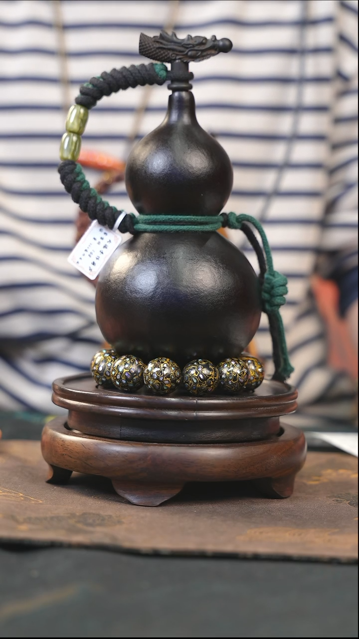 【闪购商品】YJ160大漆酒葫芦不包手串及旋转底座