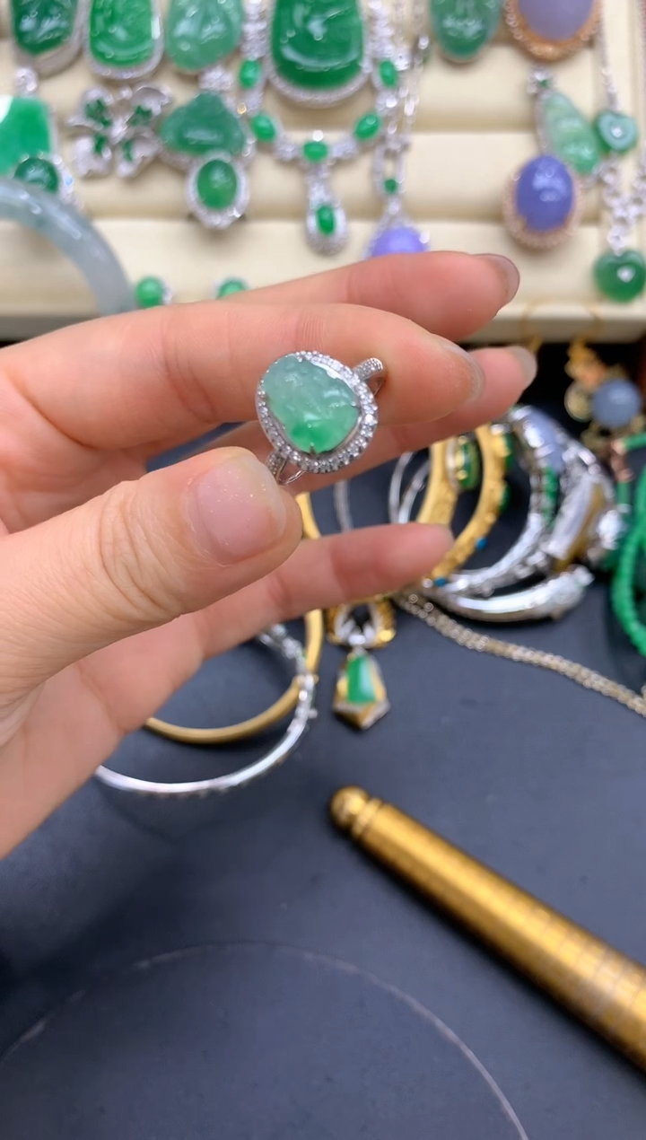 【闪购商品】翡翠戒指18K金镶嵌199-中国好珍宝