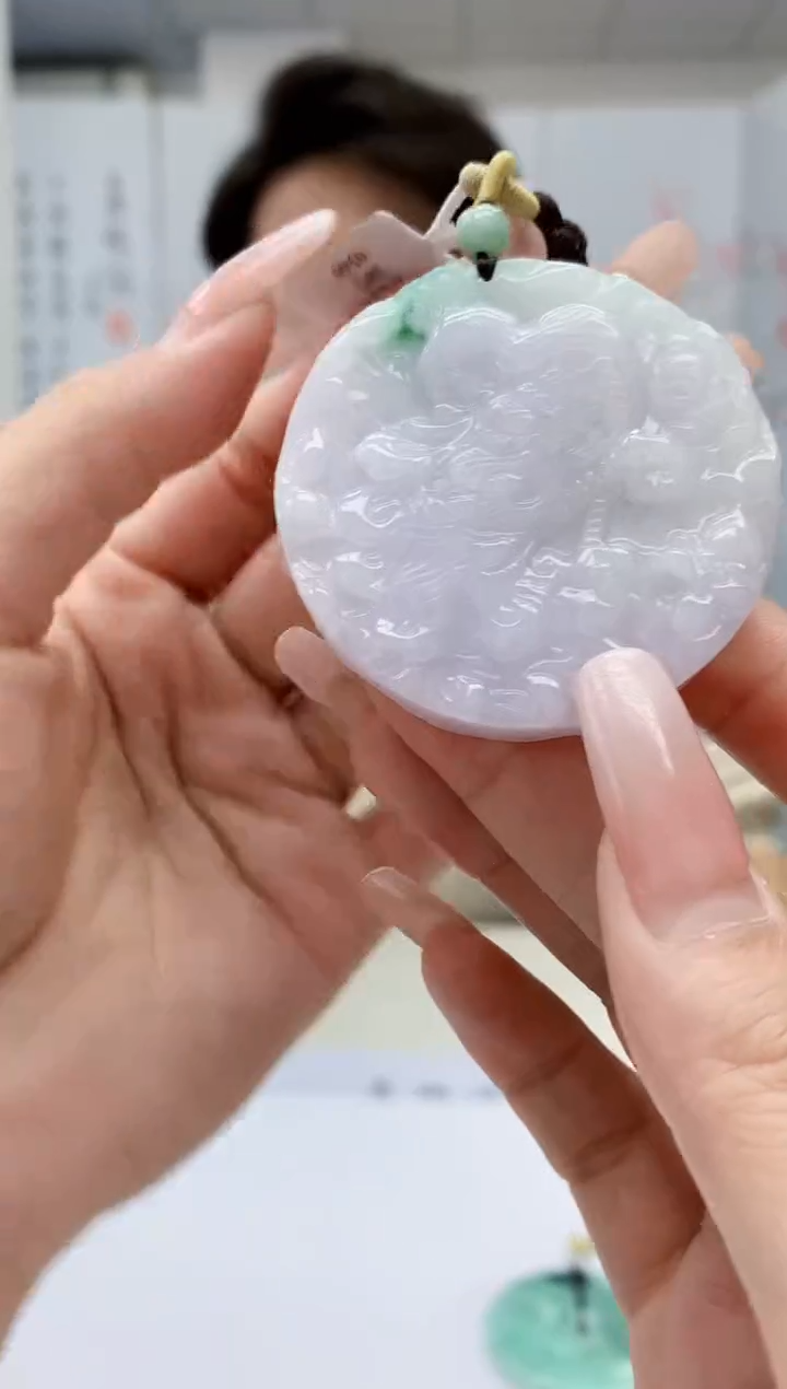 【闪购商品】定制翡翠未镶嵌1502lr-毛货挂件6