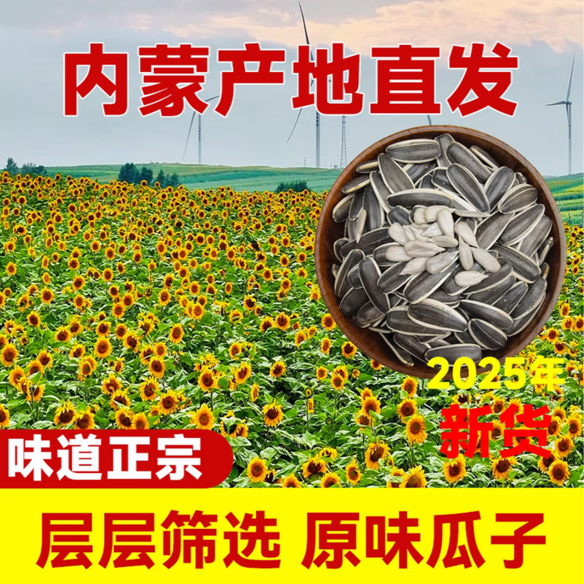 【到手三斤】内蒙古精选优质大颗粒原味生瓜子休闲零食产地直发