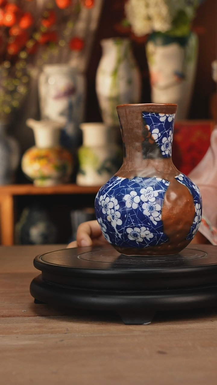 瓶景德镇设计师釉下手绘陶瓷花瓶