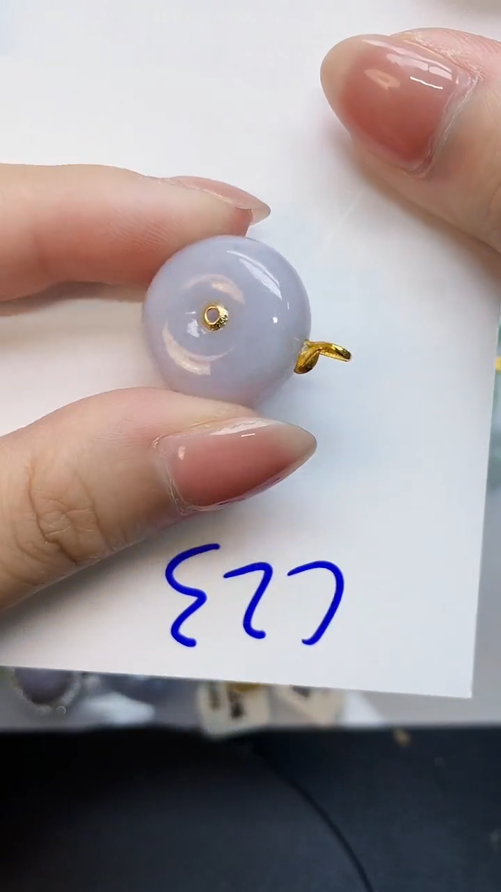 翡翠18K金镶嵌颈饰0000000000