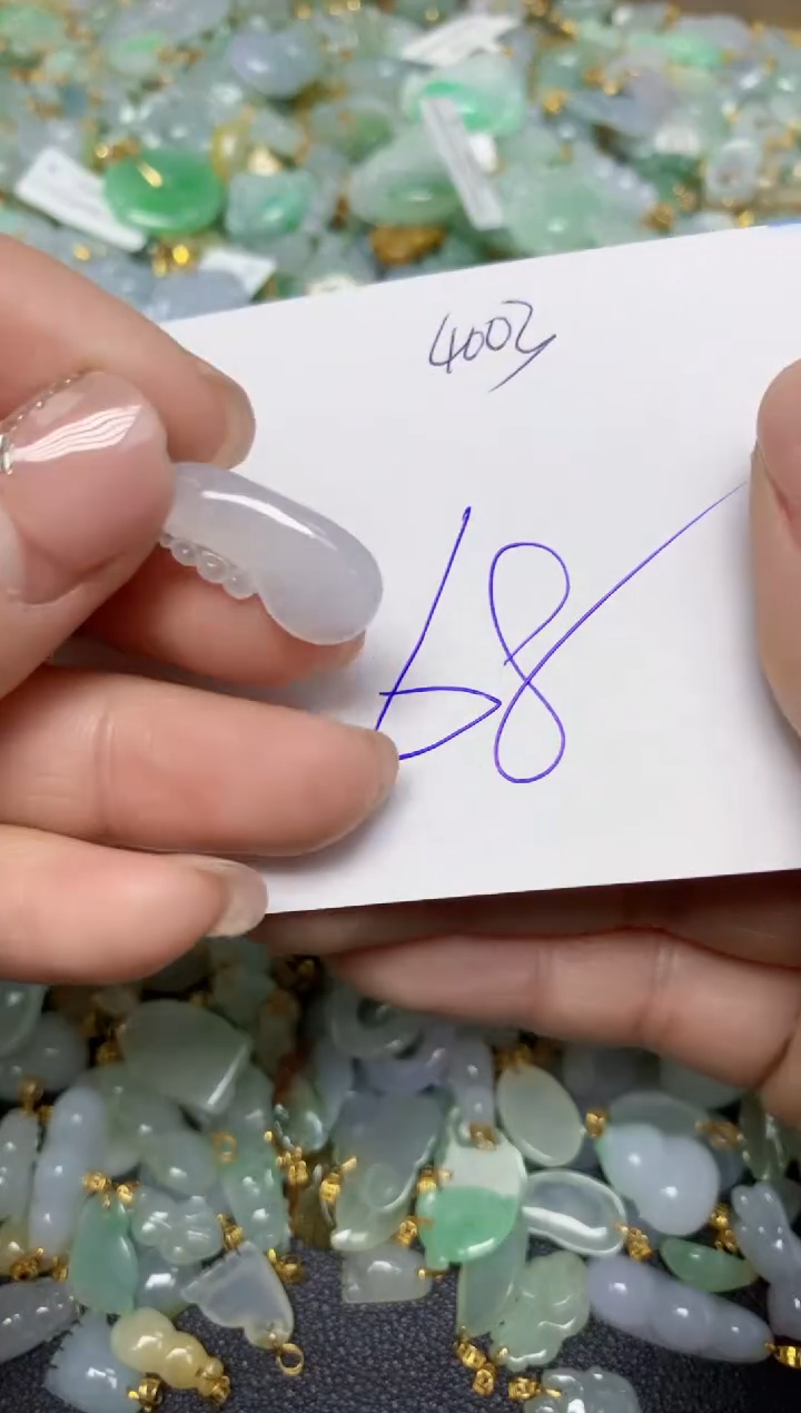 【闪购商品】翡翠挂件18K金镶嵌 天然翡翠A货