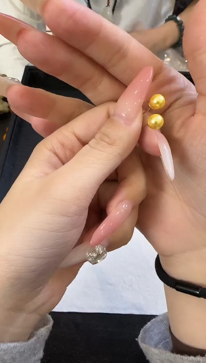 银S925镶嵌耳饰淡水珍珠572382