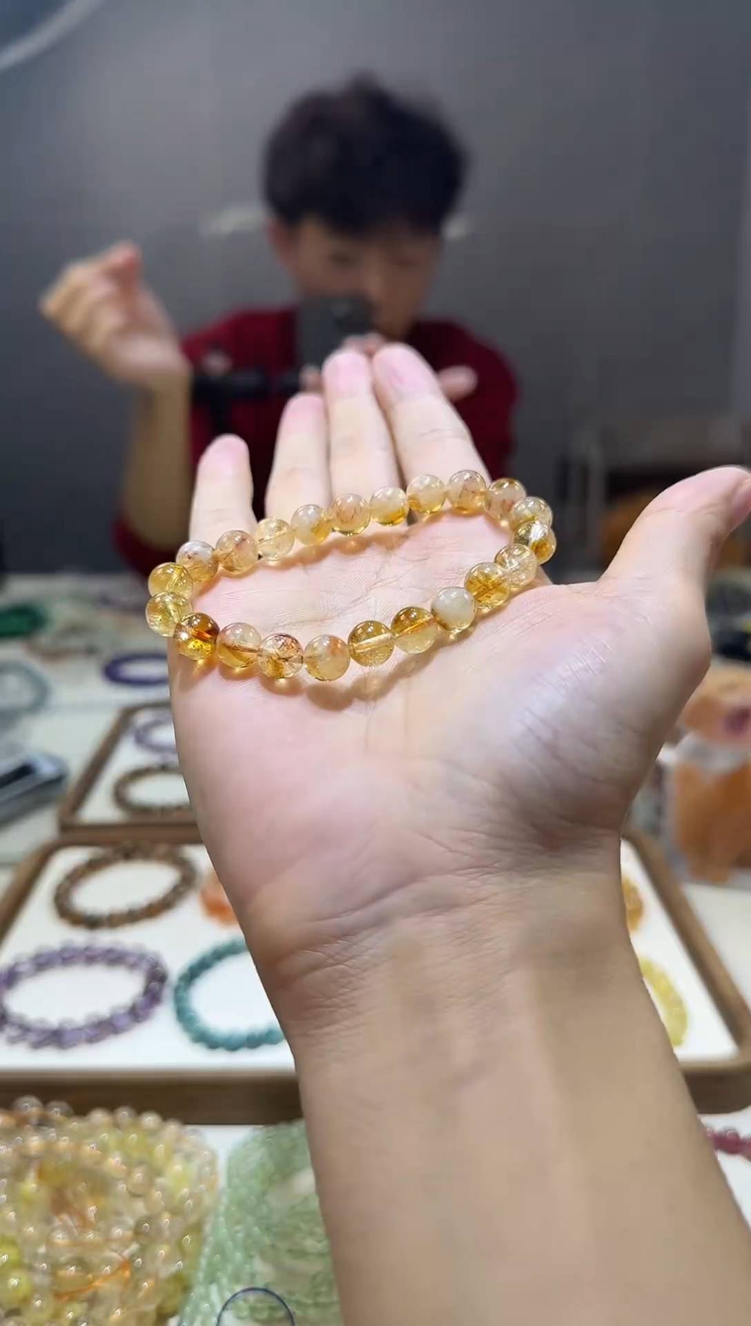 【闪购商品】水晶手链未镶嵌暴力黄阿塞8+