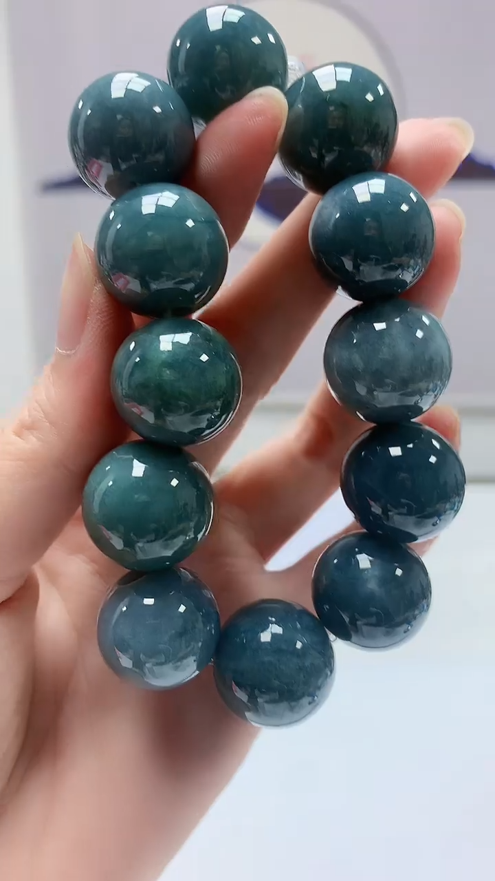 【闪购商品】定制翡翠未镶嵌4902zm-毛货手串52