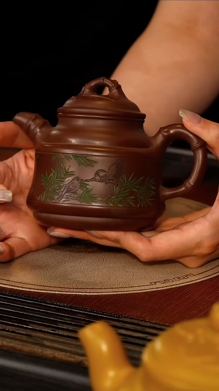 茶壶紫砂宜兴紫砂CXF 底槽清 竹鼎 