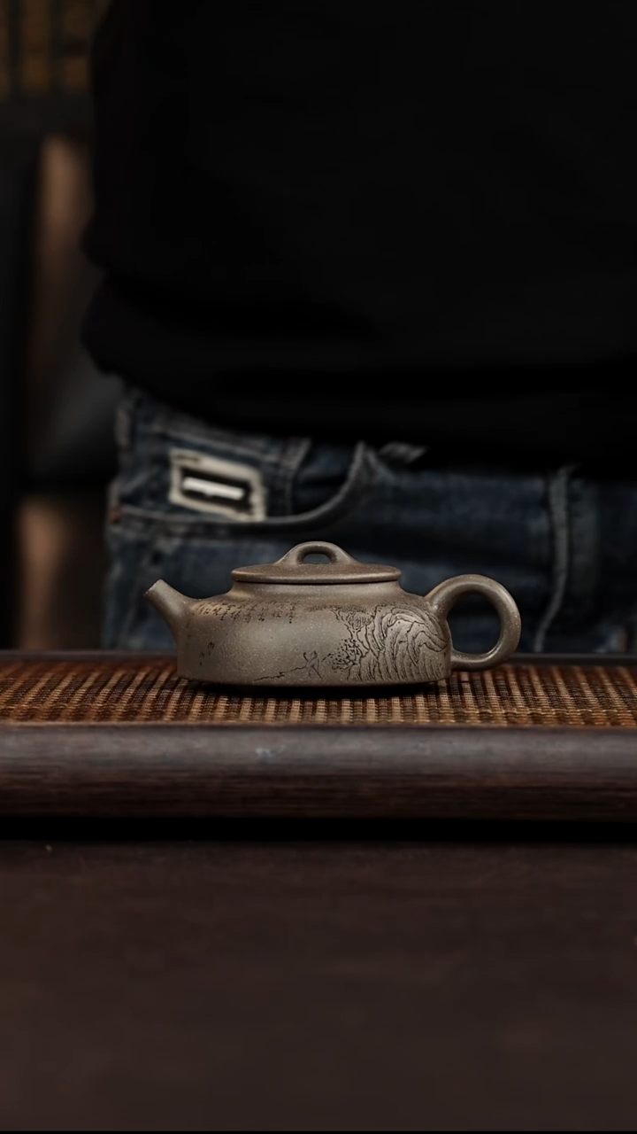紫砂茶案宜兴悦茗壶紫砂  青灰段泥