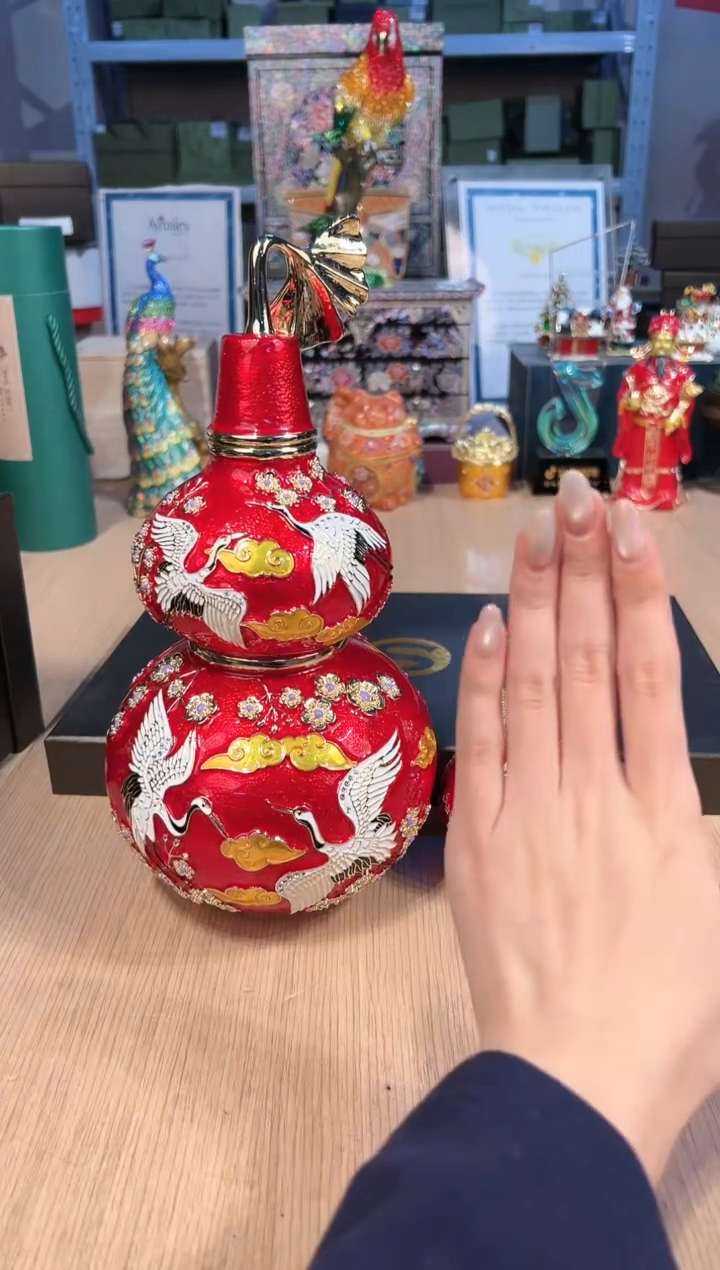 【闪购商品】杯244红色仙鹤大葫芦