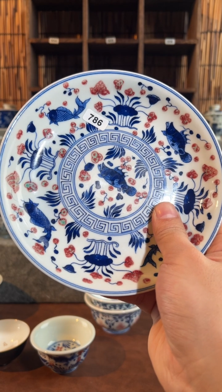 【闪购商品】786天禄言瓷手绘茶器天花板