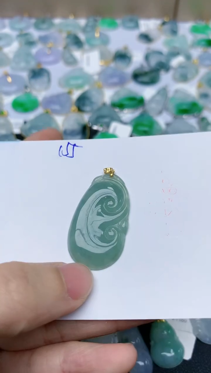 【闪购商品】翡翠颈饰18K金镶嵌天然翡翠A货
