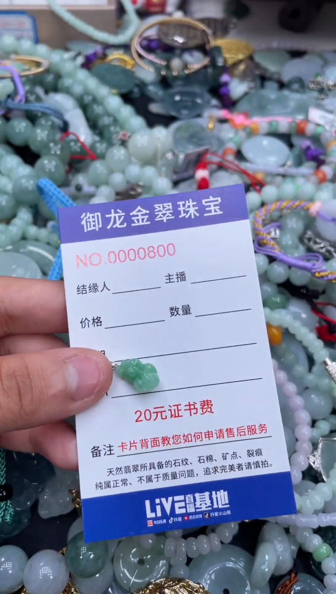 翡翠未镶嵌颈饰108