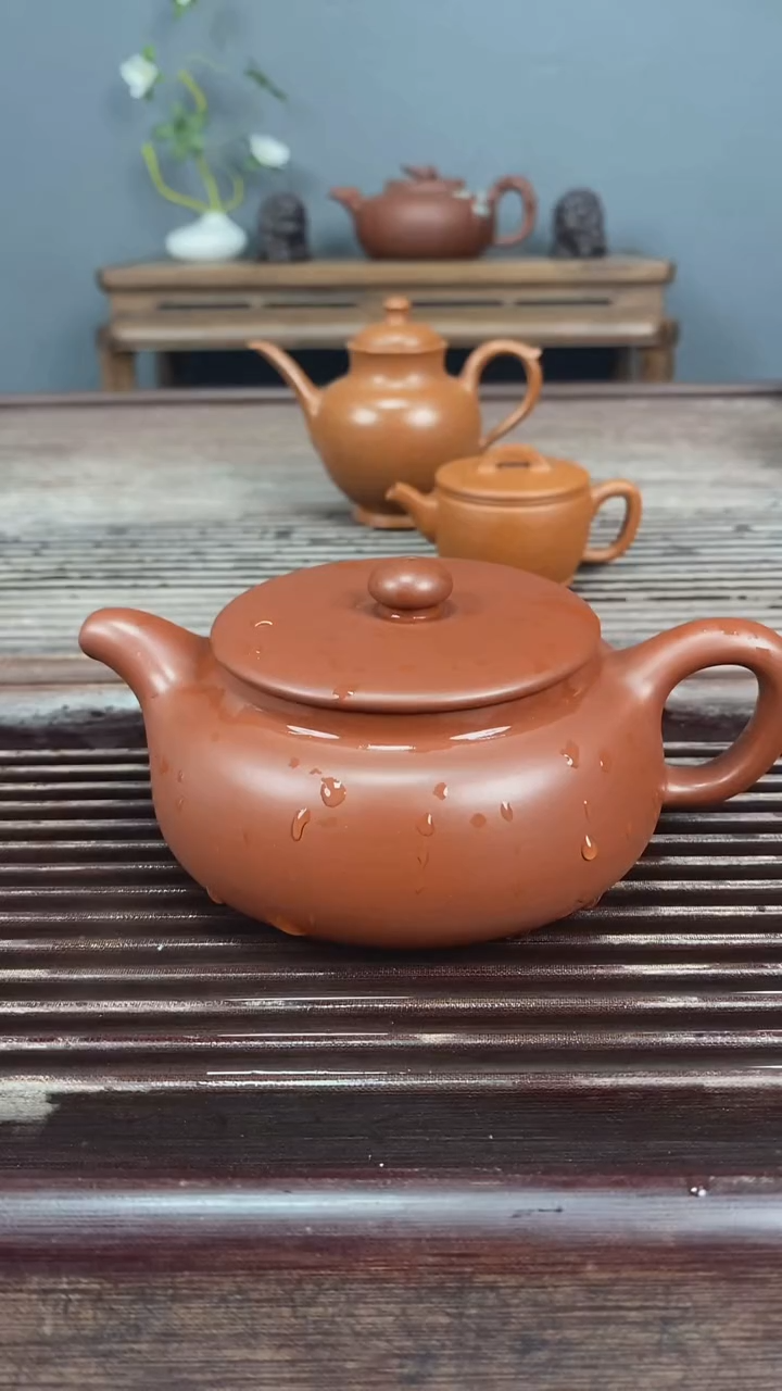 茶壶紫砂红皮龙340