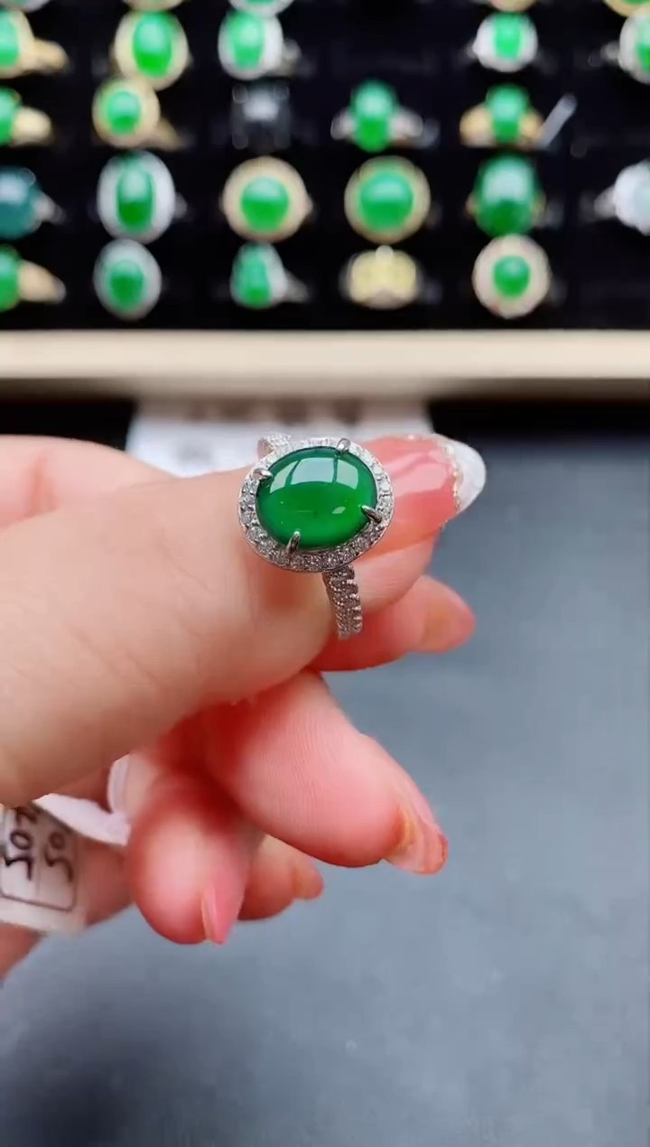 【闪购商品】翡翠戒指银S925镶嵌121212